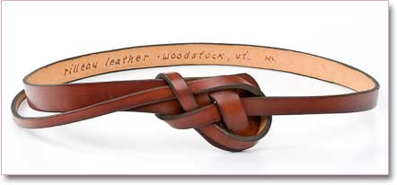 Hand Tooled Leather Belts, Knot Design